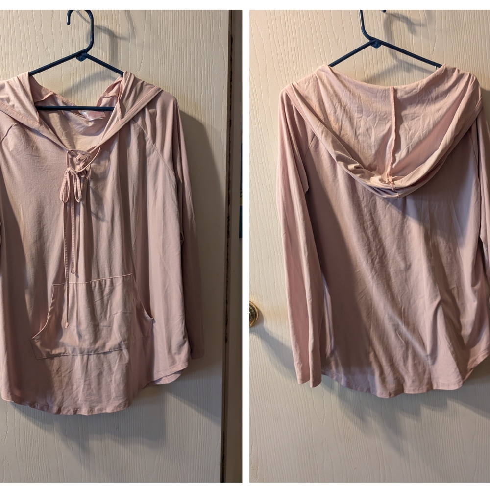 No Boundaries Pink Long Sleeve Hoodie Top